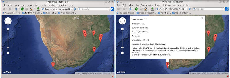 Figure: HTML Map export view